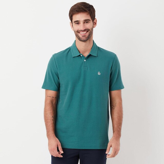 Original Penguin Polo Piquet Patch Verde Original Penguin