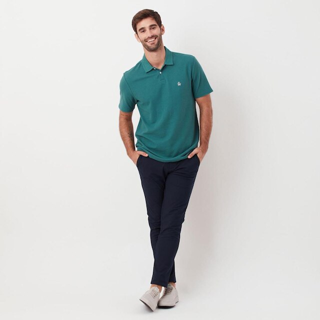 Original Penguin Polo Piquet Patch Verde Original Penguin