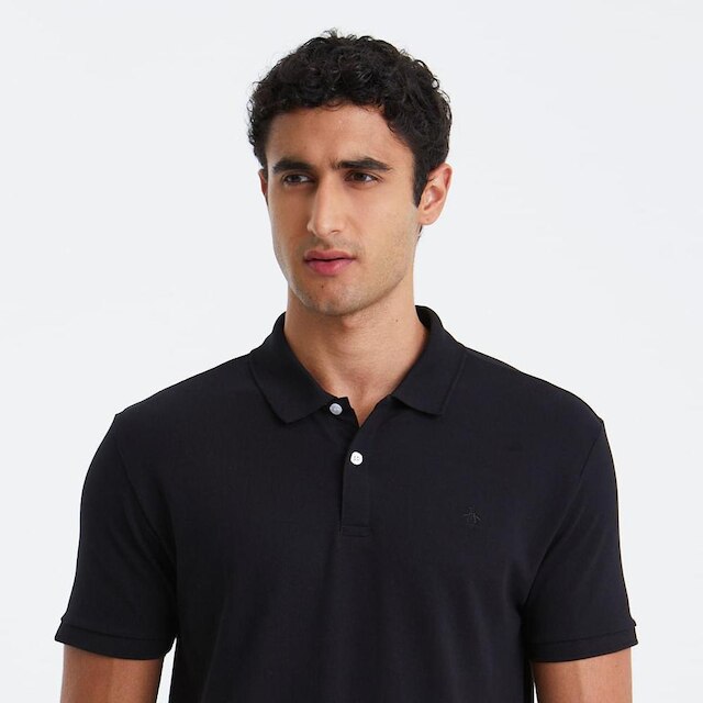 Original Penguin Polo Piquet Pima Preta Original Penguin