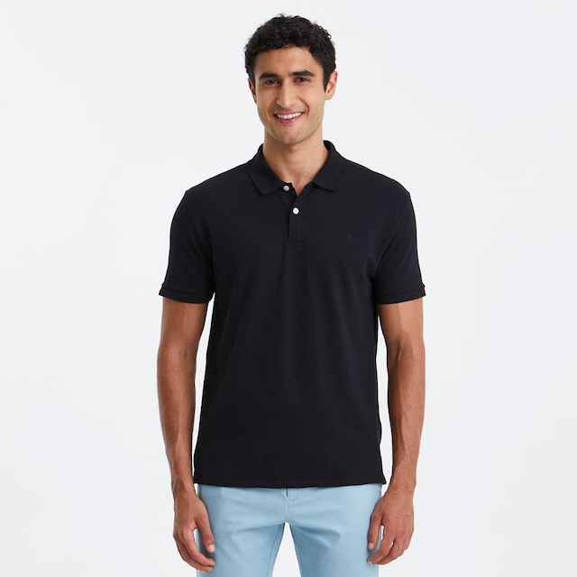 Original Penguin Polo Piquet Pima Preta Original Penguin