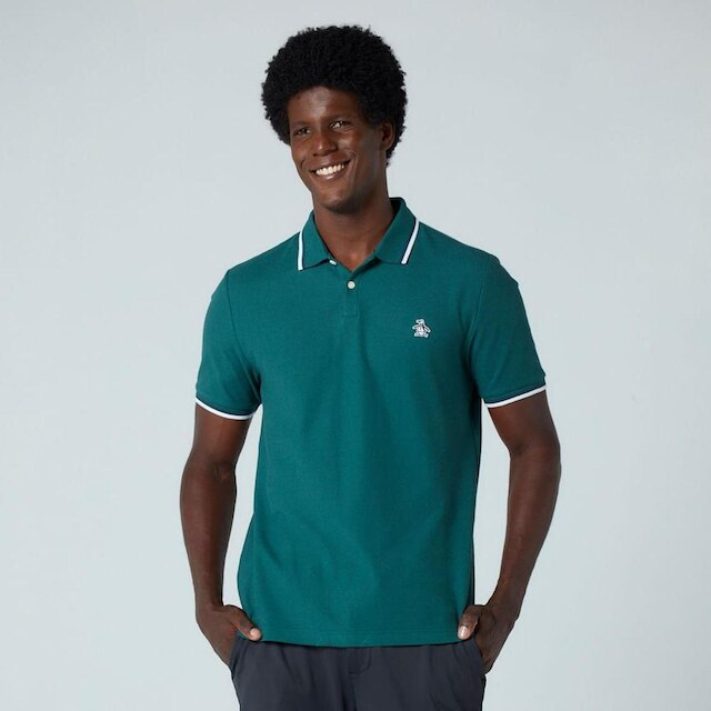 Original Penguin Polo Piquet Verde Original Penguin