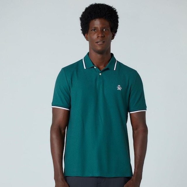Original Penguin Polo Piquet Verde Original Penguin