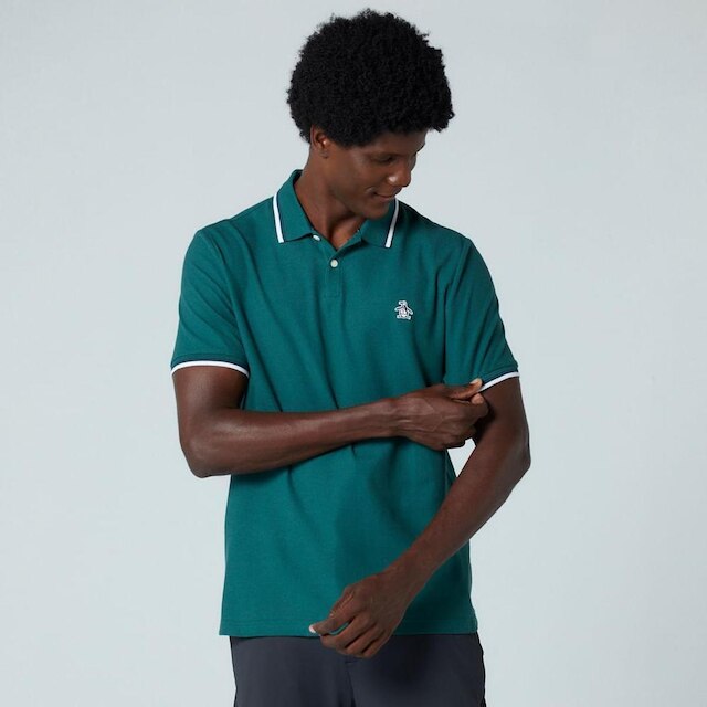 Original Penguin Polo Piquet Verde Original Penguin
