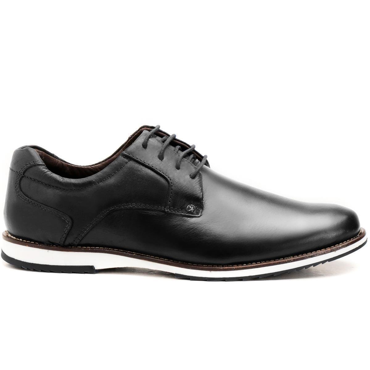 Oxford Couro Keffor Brogue Confort Redondo Masculino - Preto Fosco+Preto é ruim? Oxford Couro Keffor Brogue Confort Redondo Masculino - Preto Fosco+Preto é boa?