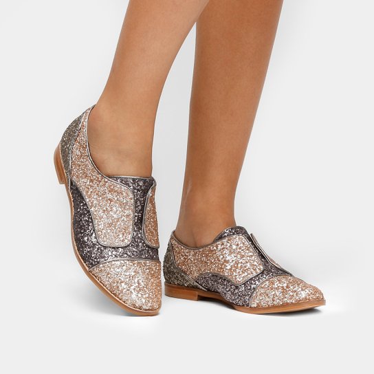 Oxford Shoestock Glitter - Roxo
