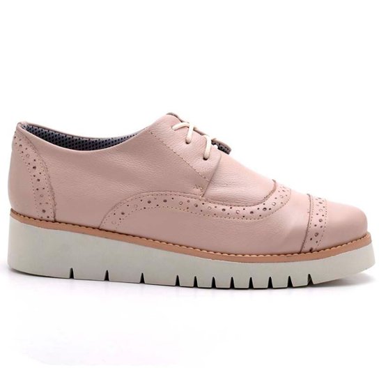 Oxford Top Franca Shoes Casual Feminino - Nude