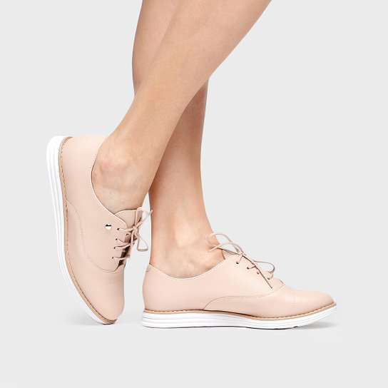 Oxford Vizzano Solado Branco - Nude