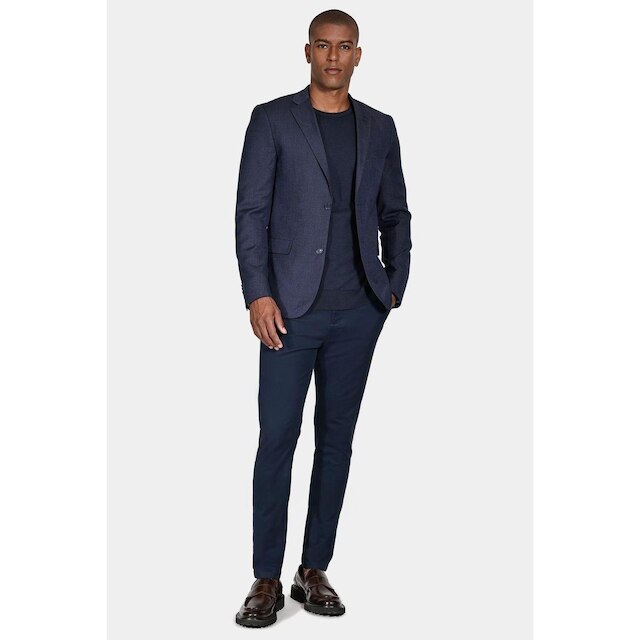Paleto Texturizado Super Slim Marinho