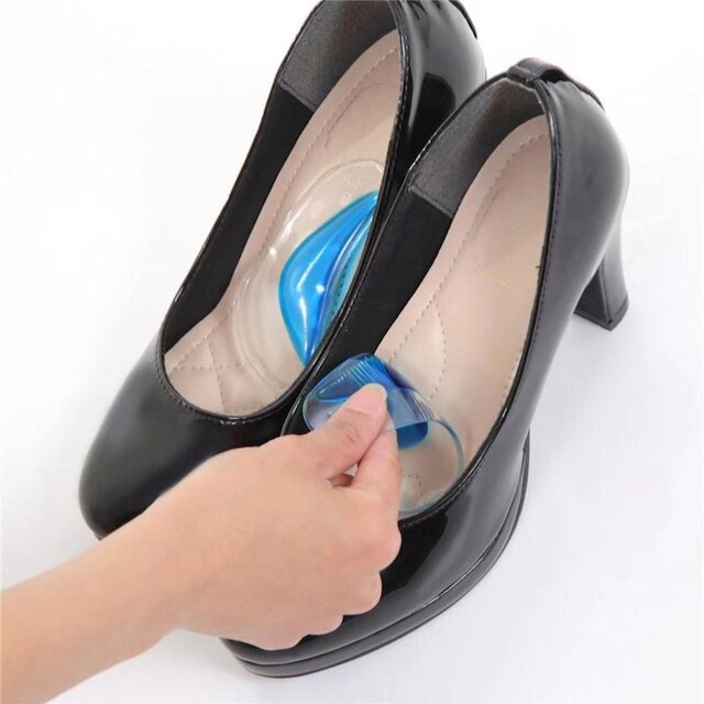 Palmilha Gel Silicone unisex Massageadora Curva Do Pé 3/4 confortavel