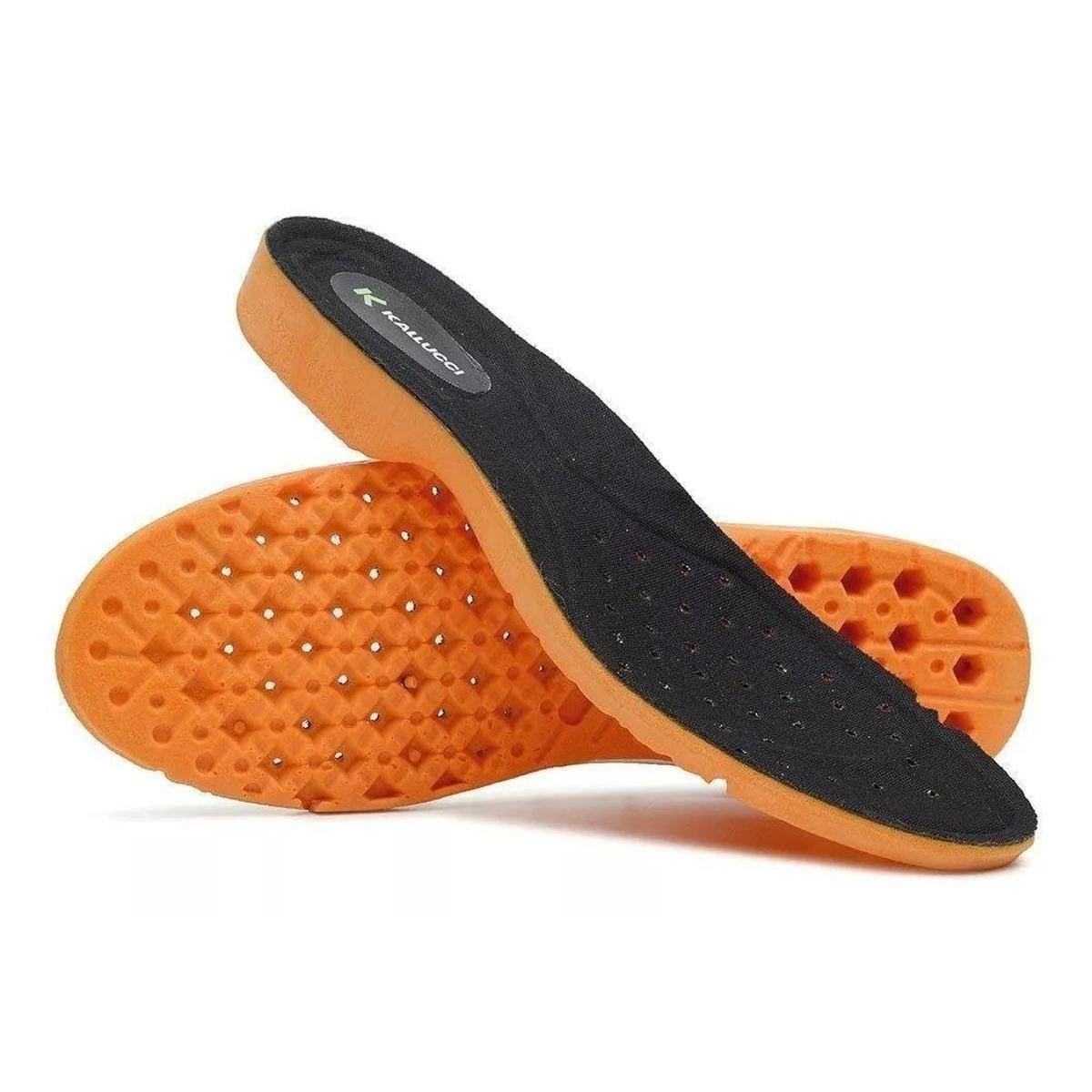 Palmilha Ortopedica Anatomica Confortavel De Silicone - Preto+Laranja Menor preço em Palmilha Ortopedica Anatomica Confortavel De Silicone - Preto+Laranja