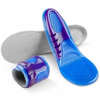 Palmilha Ortopédica Anti Impacto Confortável em Gel Silicone tamanho 39 ao 44 4Feet