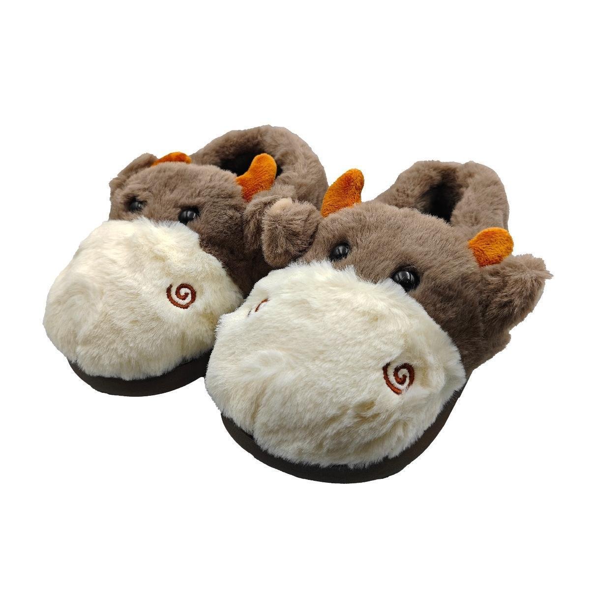 Pantufa 3d Vaca infantil Solado De Borracha Bichinho Vaquinha Inverno 1 par Menor preço em Pantufa 3d Vaca infantil Solado De Borracha Bichinho Vaquinha Inverno 1 par