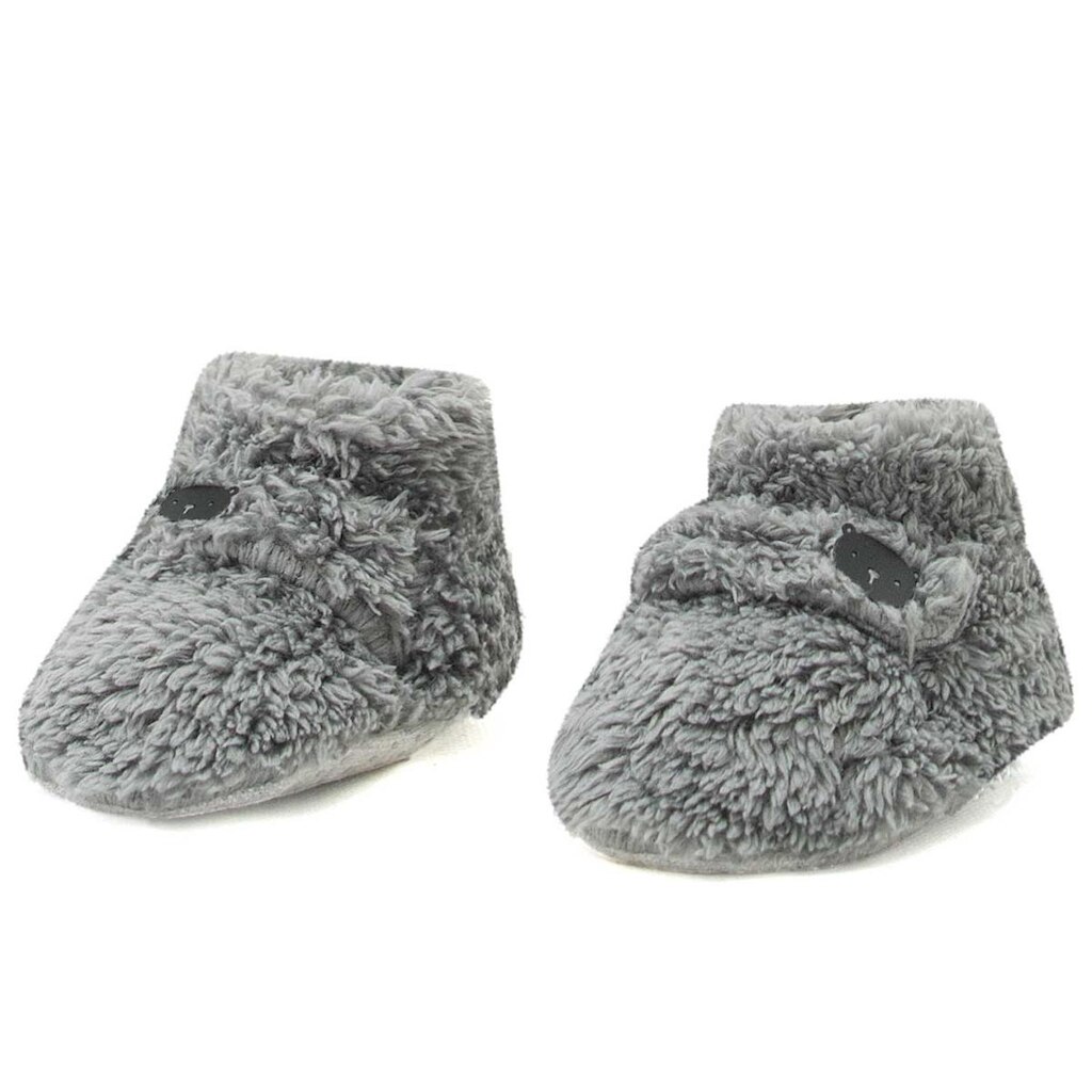 Pantufa Bebê Pelo Azul Marinho/Cinza/Marrom Claro Luc.boo