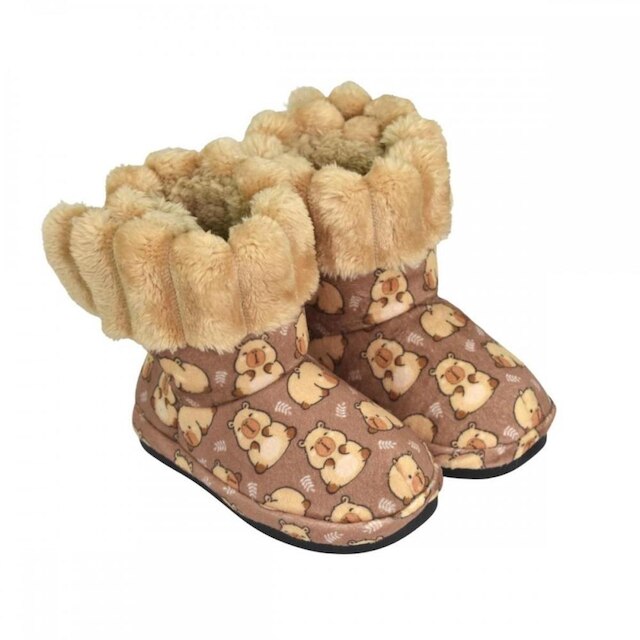 Pantufa Ferpa 1332 Capivara Forrada Lã Pelinho