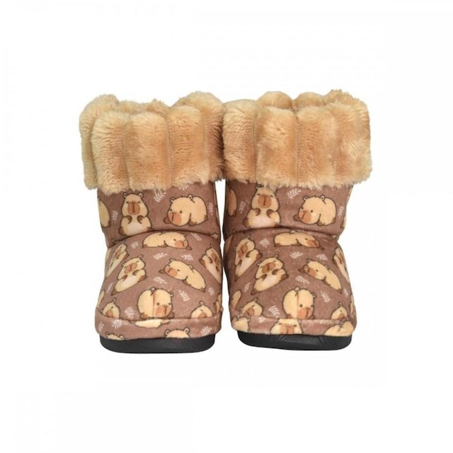 Pantufa Ferpa 1332 Capivara Forrada Lã Pelinho