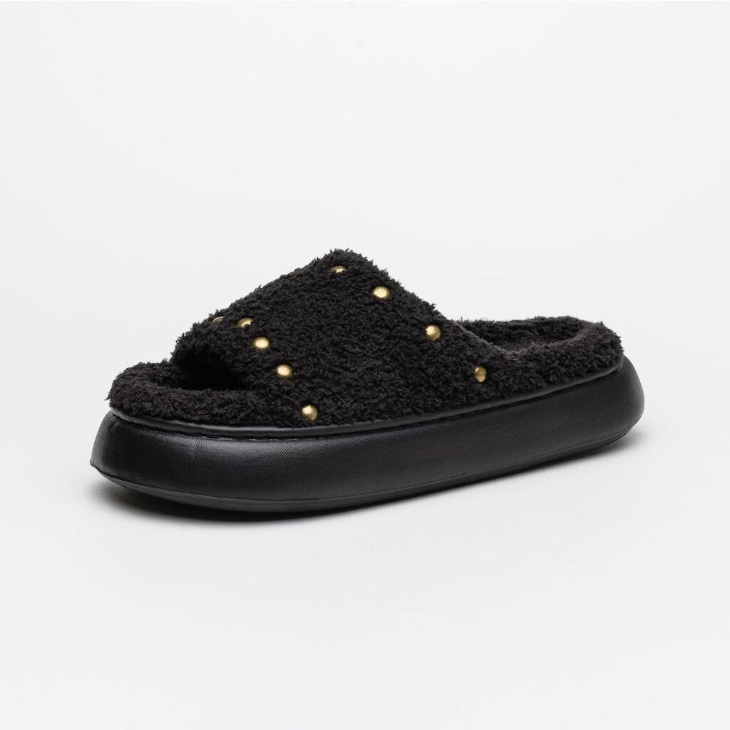 Pantufa Flowfa Lana - PRETO