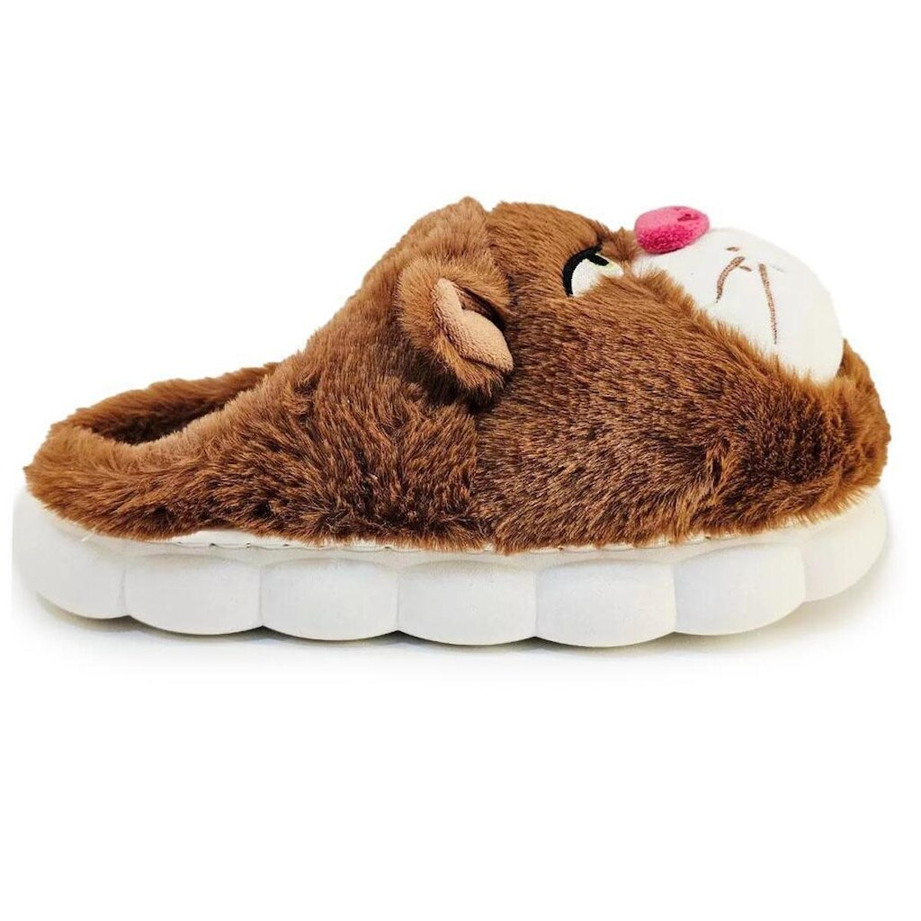 Pantufa Unissex Juvenil Europa Chiquinho Marrom - 8033