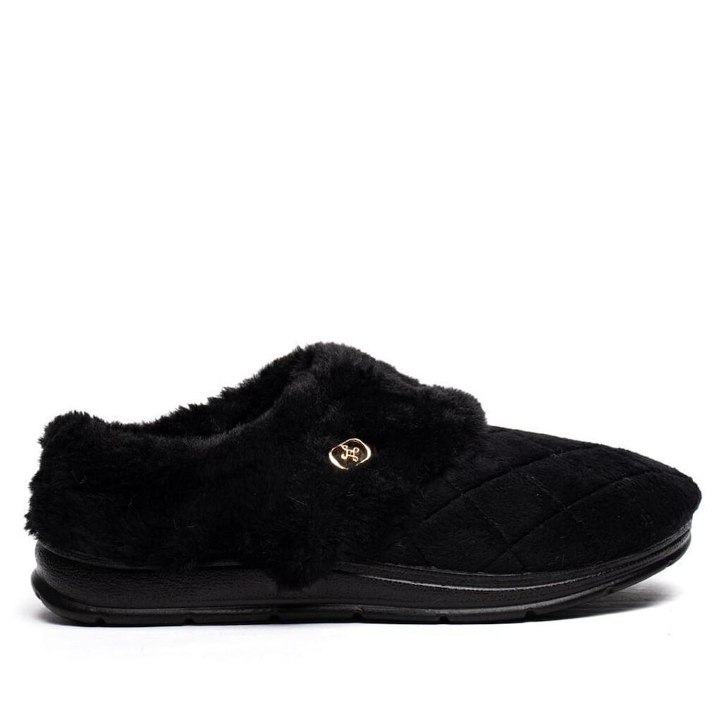 Pantufa Unissex Pegada Atoalhado Preto