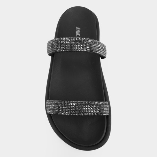 Papete AnaCapri Tiras Glam Feminina
