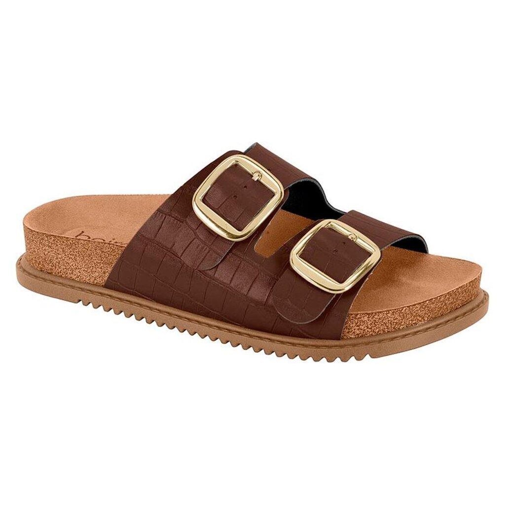 Papete Beira Rio Croco Com Fivela Feminina 8523 108