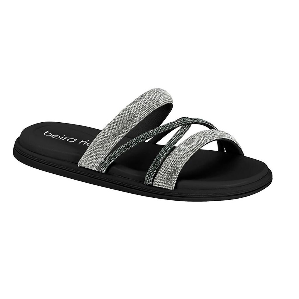 Papete Beira Rio Feminina Strass Confortável 8488.145.31878