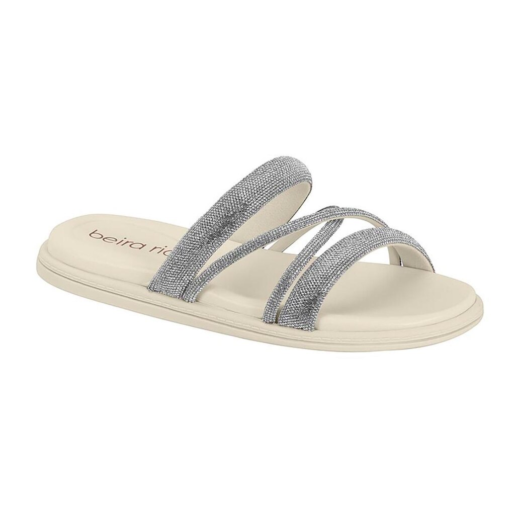 Papete Beira Rio Feminina Strass Confortável 8488.145.31878