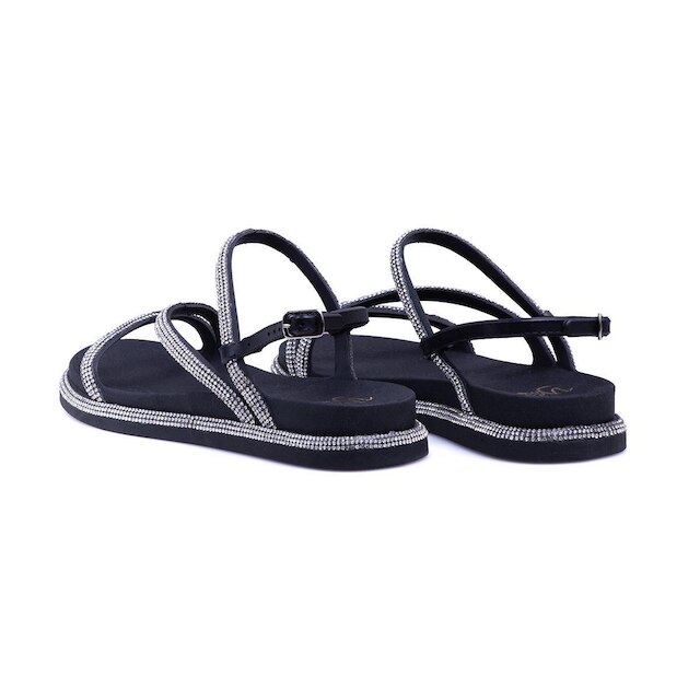 Papete Feminina Com Brilho Strass Casual Confortavel Bk200