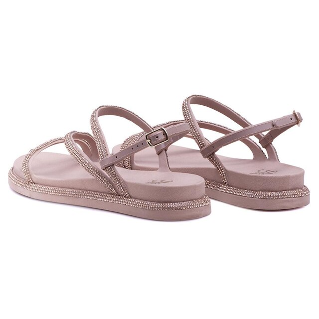 Papete Feminina Com Brilho Strass Casual Confortavel Bk200