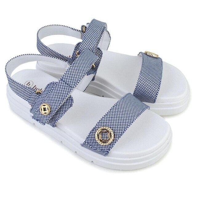 Papete Feminino Bebecê Branco e Azul - T2210