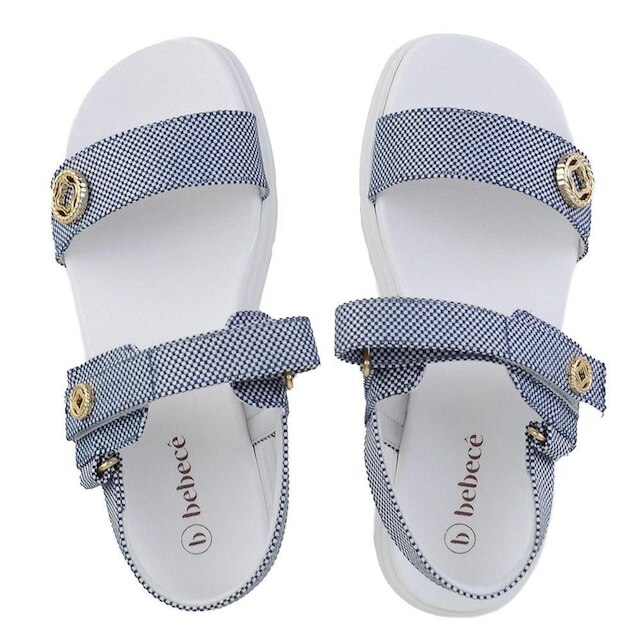 Papete Feminino Bebecê Branco e Azul - T2210