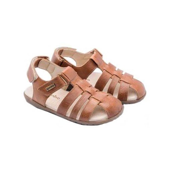 Papete Infantil Gambo Velcros Couro Macio Marrakesh Masculino