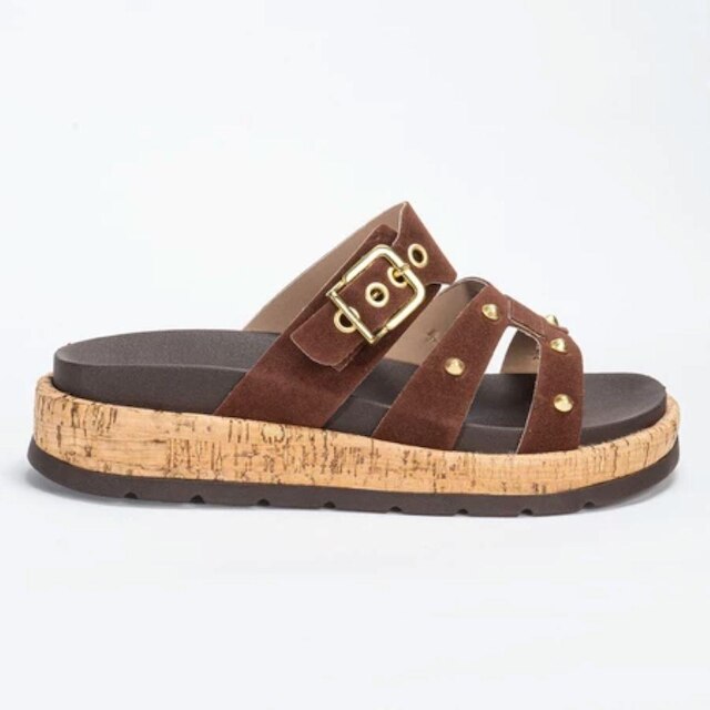 Papete Sandália Feminina Flatform Tendência Moda Blogueira Confortável e Estilosa