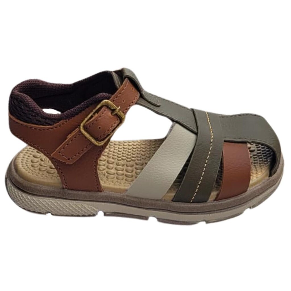 Papete Sandália Infantil Masculina Anatômica Menino Fivela Percata Crianças Chinelo