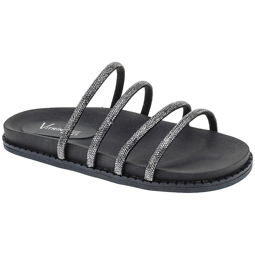 Papete Vitrine Shoes Flatform Brilho Strass Feminina