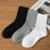 Par de Meias Classic Cano Médio Masculina Feminina Unissex Sortida - Preto+Branco