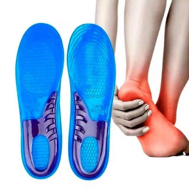 PAR DE PALMILHAS DE GEL SILICONE ORTOPÉDICA RESPIRÁVEL