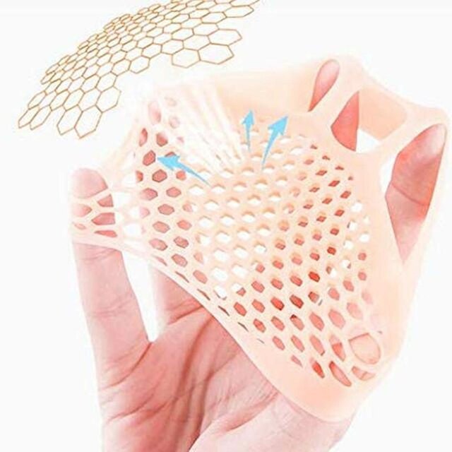 PAR MEIA PALMILHA ORTOPÉDICA PROTETOR PARA OS PÉS ALMOFADA SILICONE GEL TIPTOE