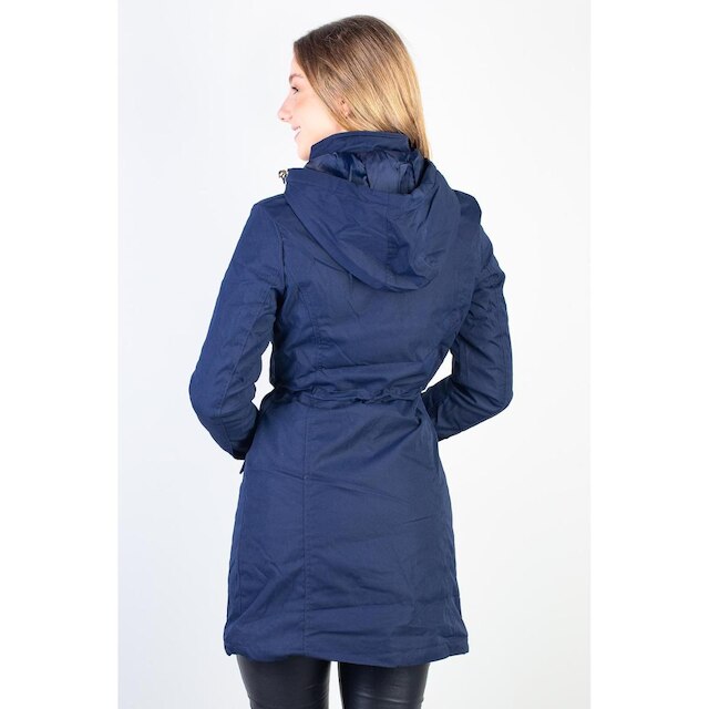 Parka feminina impermeável com capuz removível 84176