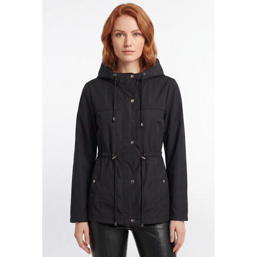 Parka feminina nylon com capuz 61168