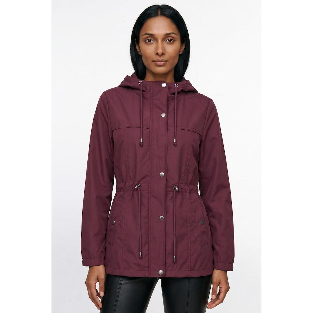 Parka feminina nylon com capuz 61168