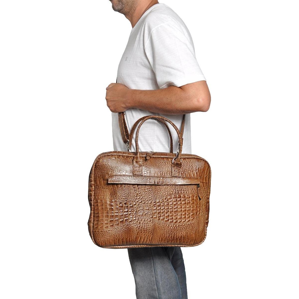 Pasta Executiva Feminina em Couro Sofistic JEF Pastas Café Zattini