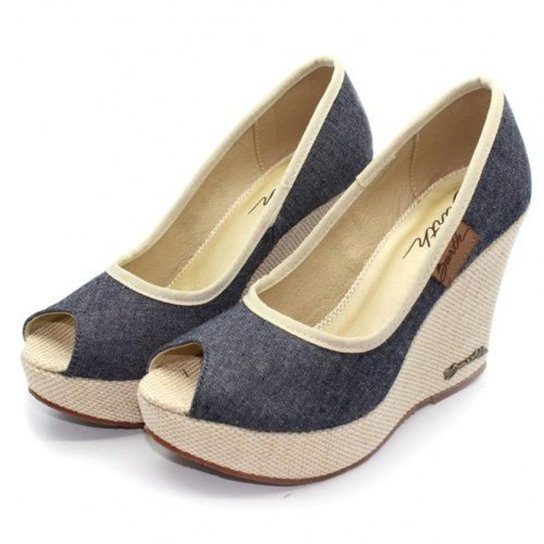 Peep Toe Barth Shoes Land - Azul