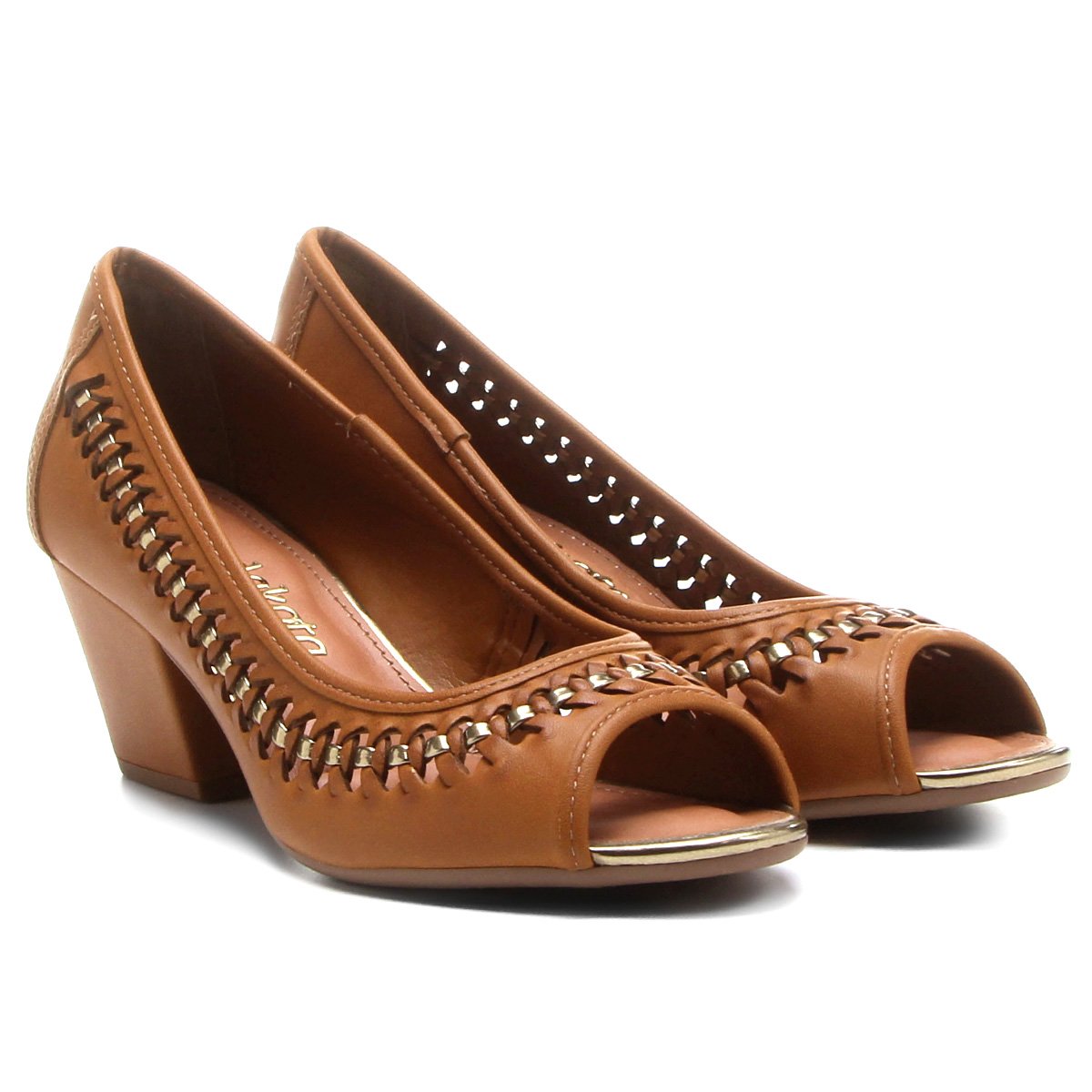 peep toe dakota salto grosso