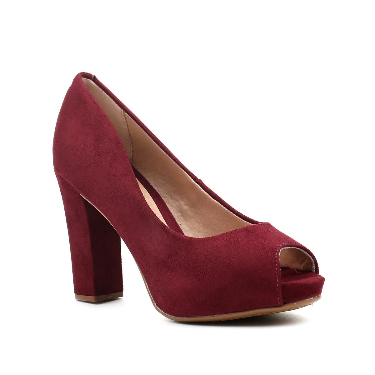 peep toe bordo