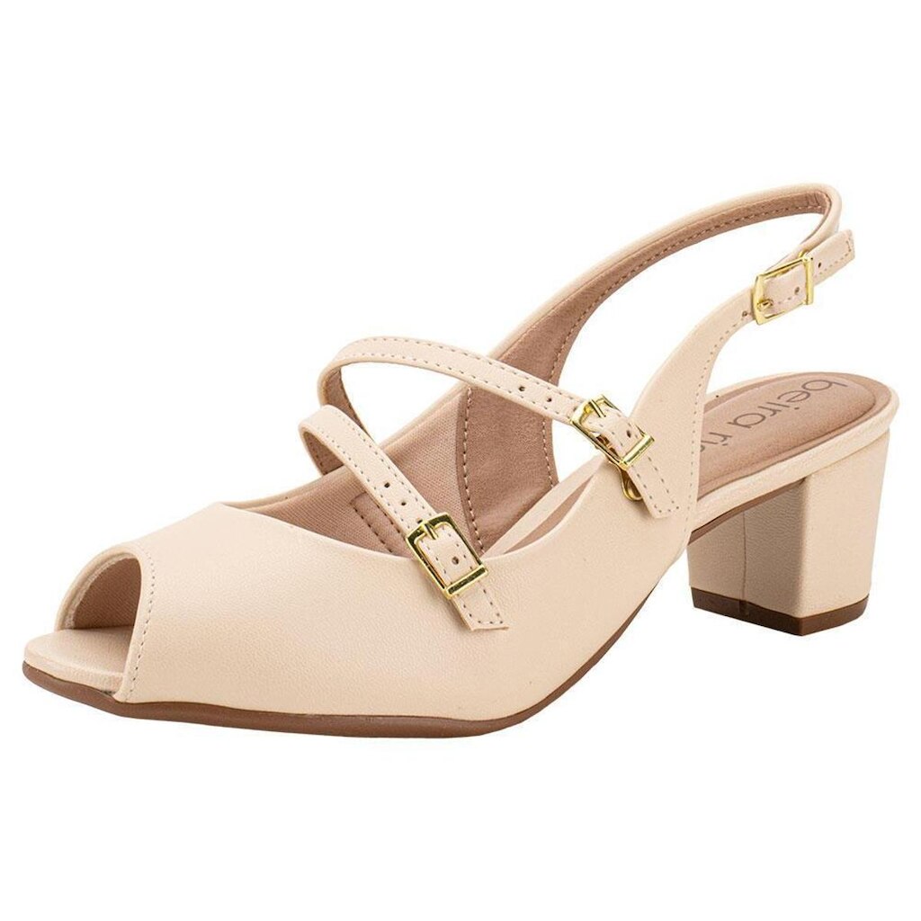 Peep Toe Feminino Salto Grosso Beira Rio 4777497