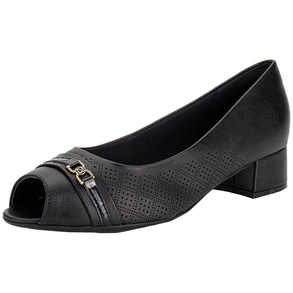 Peep Toe Feminino Salto Grosso Piccadilly 114156