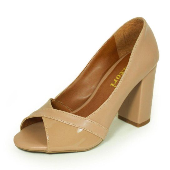 Peep Toe Luiza Sobreira Feminino - Bege