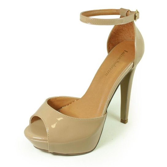 Peep Toe Luiza Sobreira Feminino - Bege