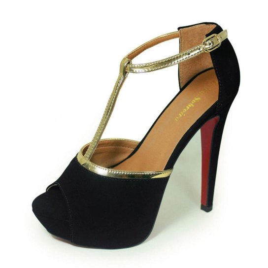 Peep Toe Luiza Sobreira Feminino - Preto