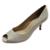 Peep Toe Médio Fino Couro de Carneiro Off White - Off White